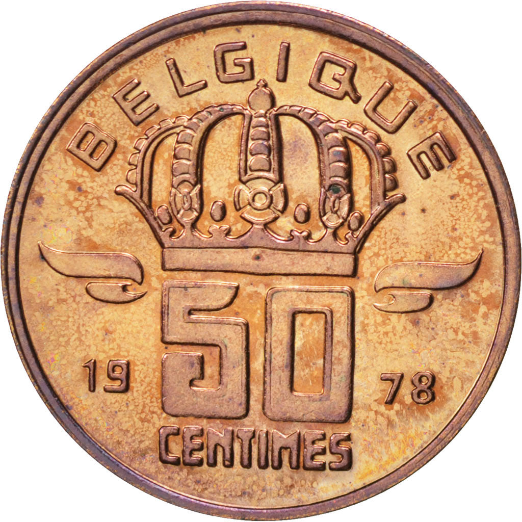 Coin, Belgium, Baudouin I, 50 Centimes, 1978, MS(65-70), Bronze, KM:148.1