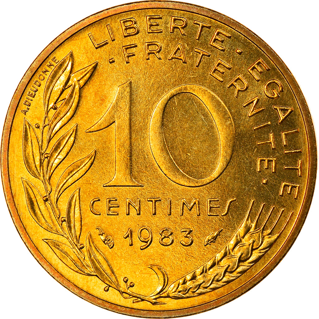 Coin, France, Marianne, 10 Centimes, 1983, Paris, FDC, MS(65-70)