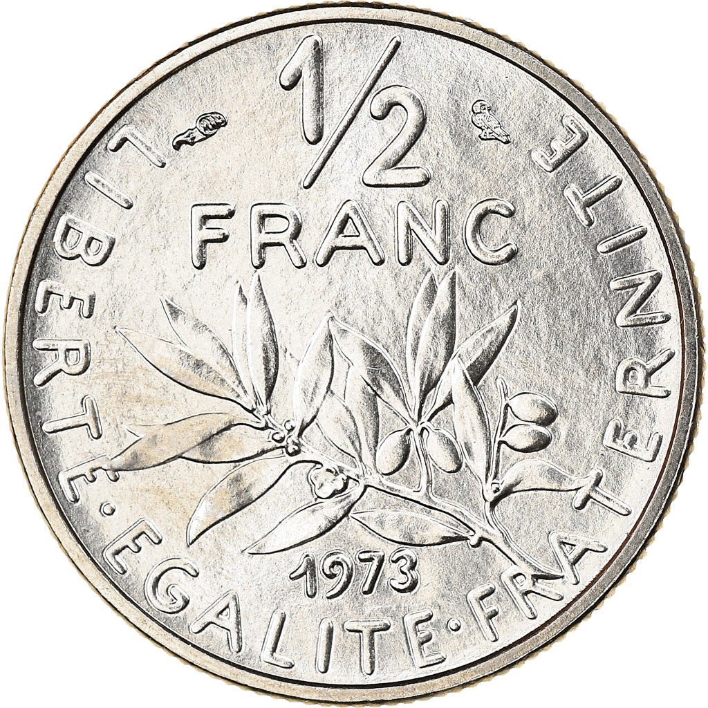 Coin, France, Semeuse, 1/2 Franc, 1973, Paris, FDC, MS(65-70), Nickel, KM:931.1