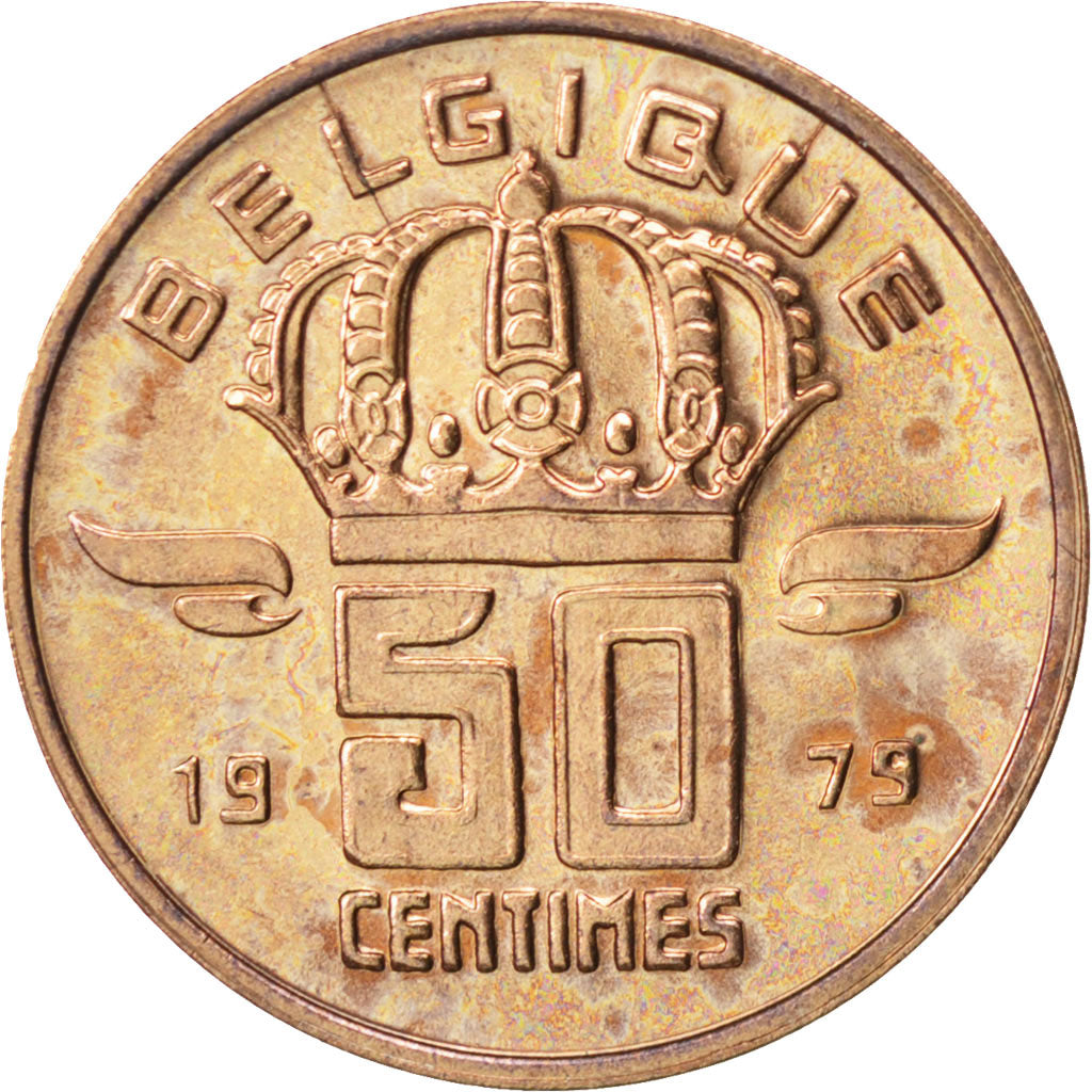 Coin, Belgium, Baudouin I, 50 Centimes, 1979, MS(65-70), Bronze, KM:148.1
