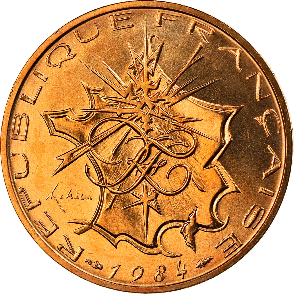 Coin, France, Mathieu, 10 Francs, 1984, FDC, tranche A, MS(65-70), Nickel-brass