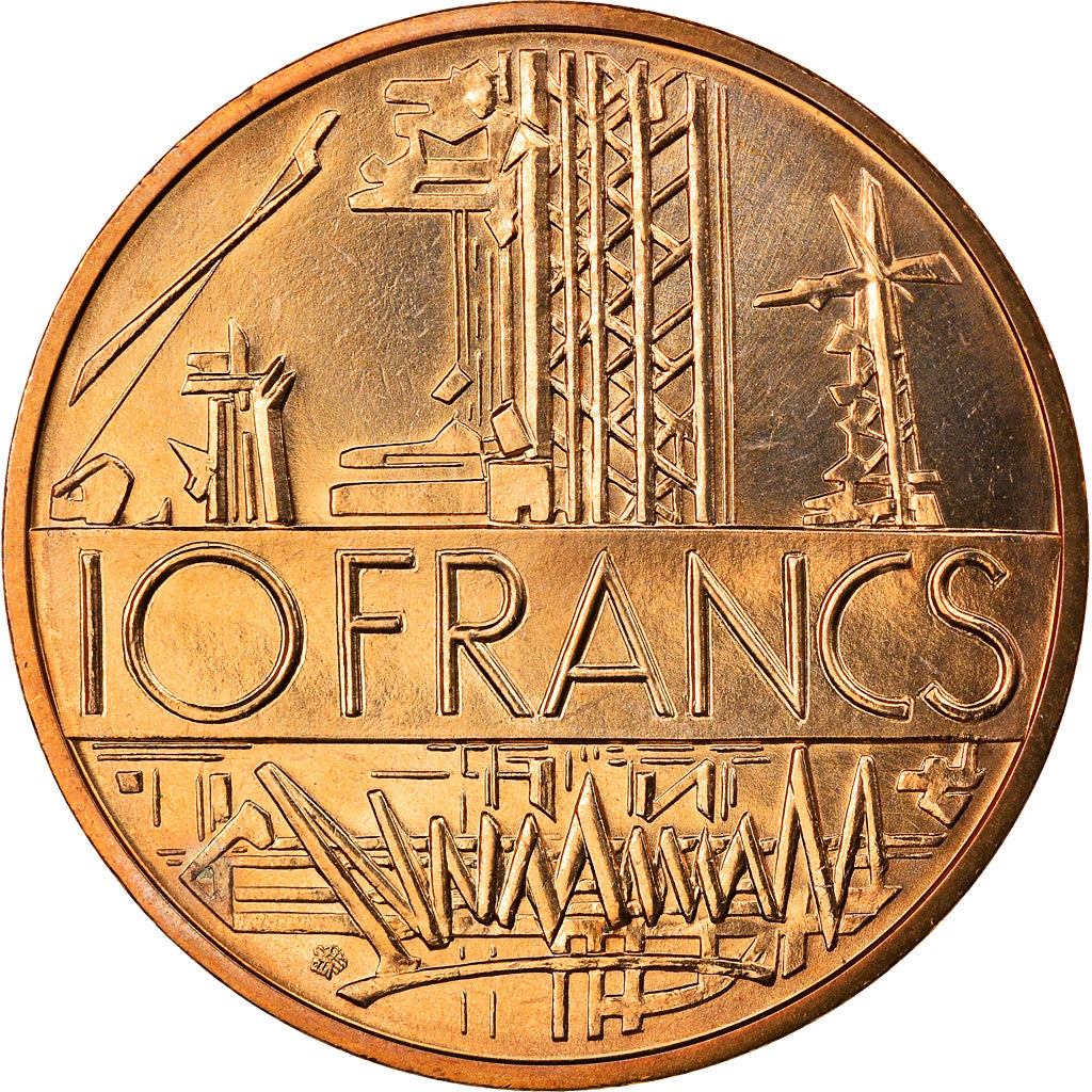 Coin, France, Mathieu, 10 Francs, 1984, FDC, tranche A, MS(65-70), Nickel-brass
