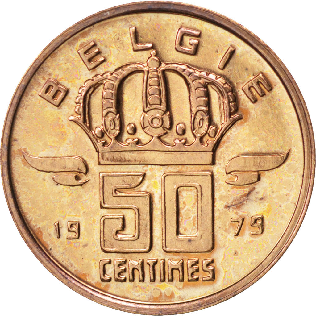 Coin, Belgium, Baudouin I, 50 Centimes, 1979, MS(65-70), Bronze, KM:149.1