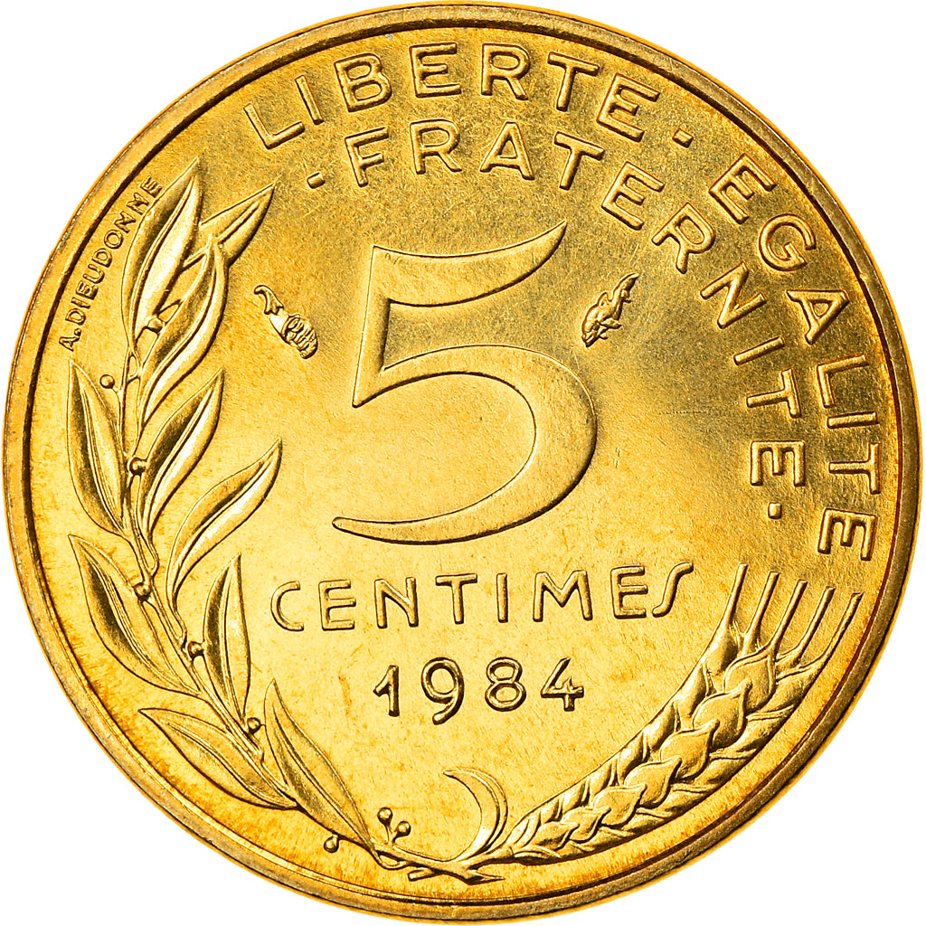 Coin, France, Marianne, 5 Centimes, 1984, Paris, FDC, MS(65-70)