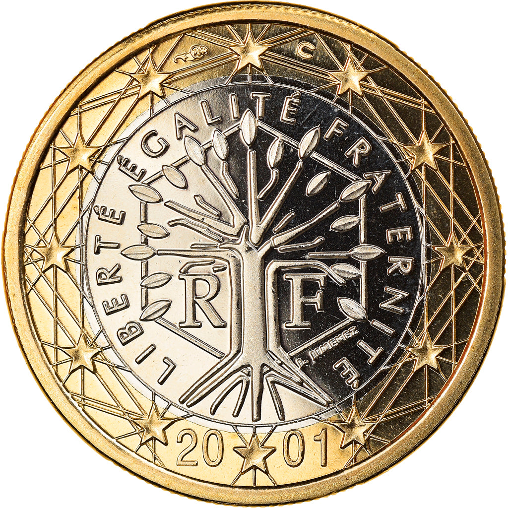 Francia, Euro, 2001, Paris, Proof, FDC, Bimetálico, Gadoury:7, KM:1288