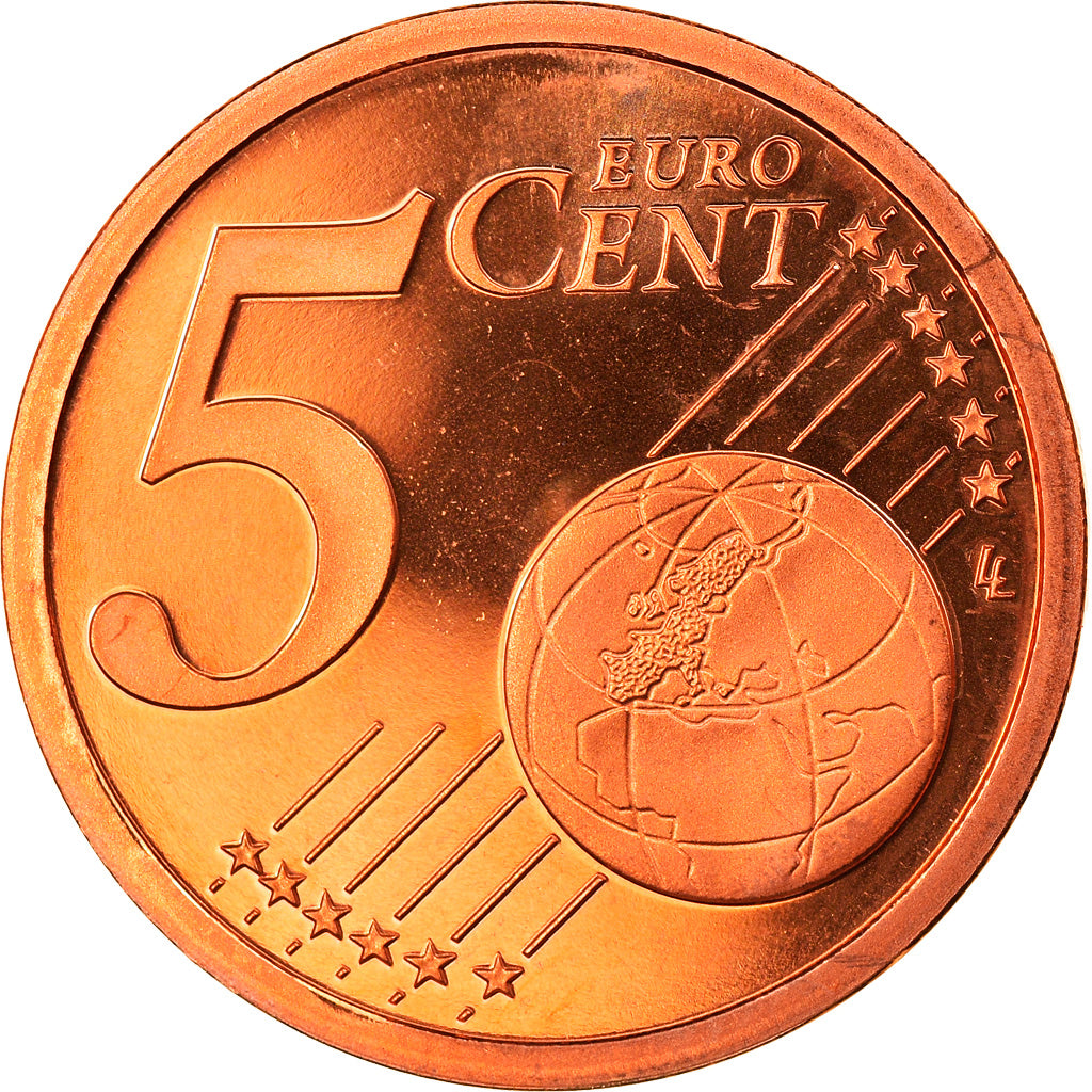 Frankrijk, 5 Euro Cent, 2001, Paris, Proof, FDC, Copper Plated Steel, Gadoury:3