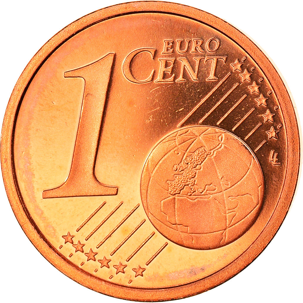 França, Euro Cent, 2001, Paris, Proof, MS(65-70), Aço Cromado a Cobre
