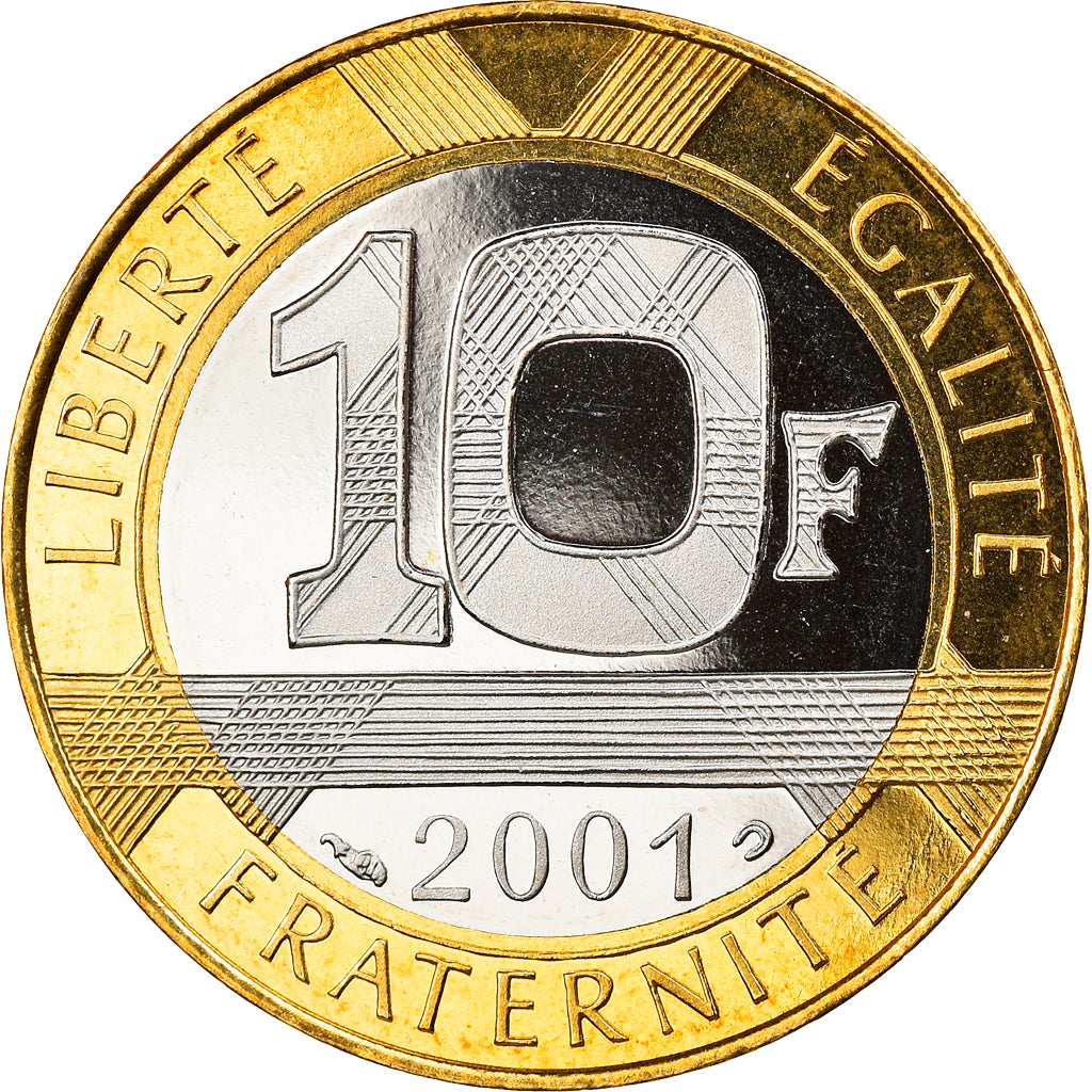 Coin, France, Génie, 10 Francs, 2001, Paris, Proof, MS(65-70), Aluminum-Bronze