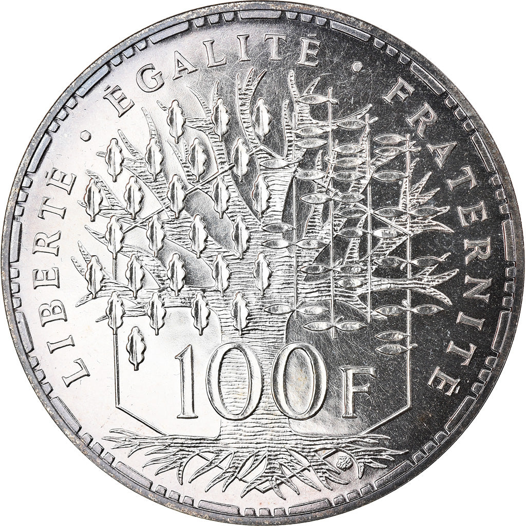 Munten, Frankrijk, Panthéon, 100 Francs, 1988, Paris, FDC, FDC, Zilver