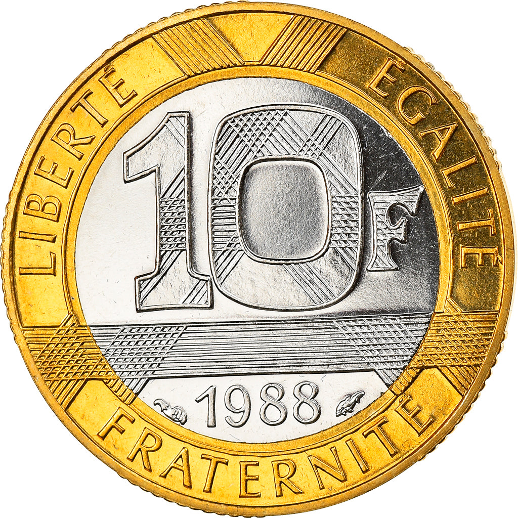 Coin, France, Génie, 10 Francs, 1988, Paris, FDC, MS(65-70), Bi-Metallic