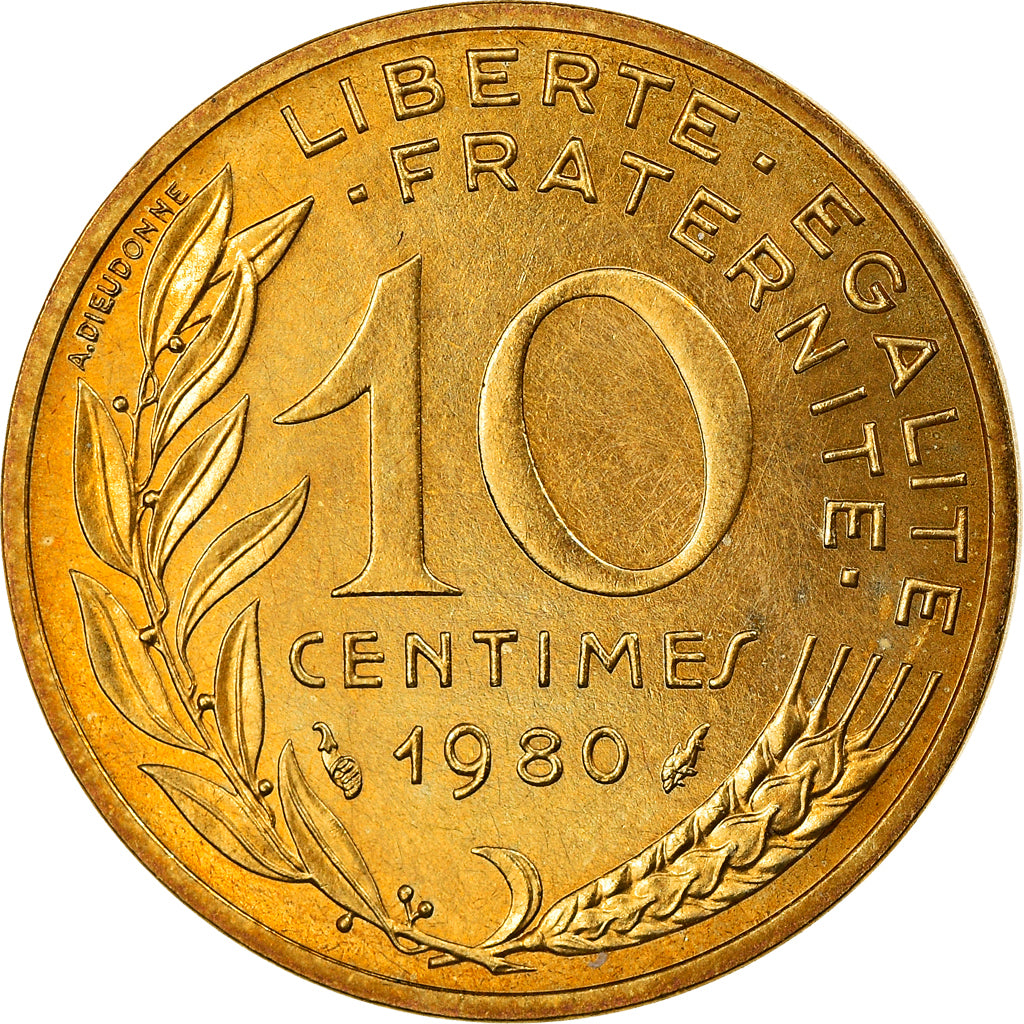 Coin, France, Marianne, 10 Centimes, 1980, Paris, FDC, MS(65-70)