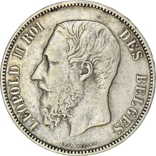 Coin, Belgium, Leopold II, 5 Francs, 5 Frank, 1873, EF(40-45), Silver, KM:24