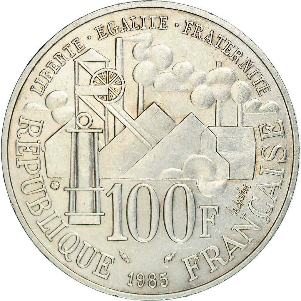 Coin, France, Germinal, 100 Francs, 1985, MS(60-62), Silver, KM:957, Gadoury:900