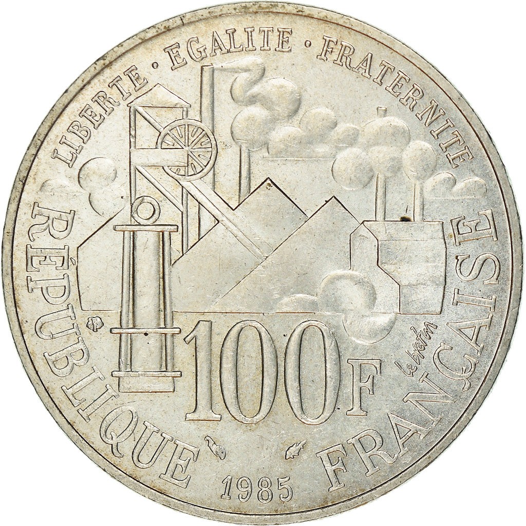 Coin, France, Germinal, 100 Francs, 1985, MS(60-62), Silver, KM:957, Gadoury:900