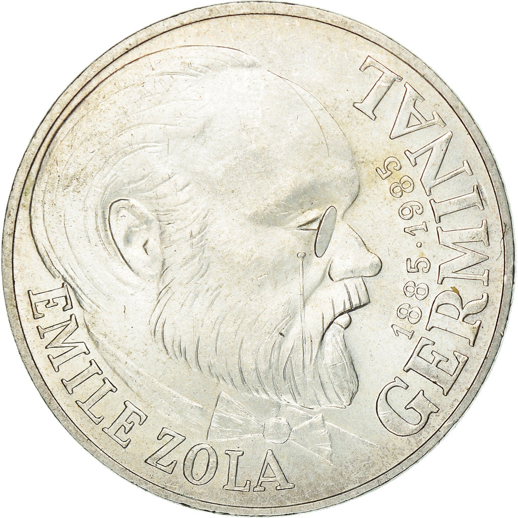 Munten, Frankrijk, Germinal, 100 Francs, 1985, PR+, Zilver, KM:957, Gadoury:900