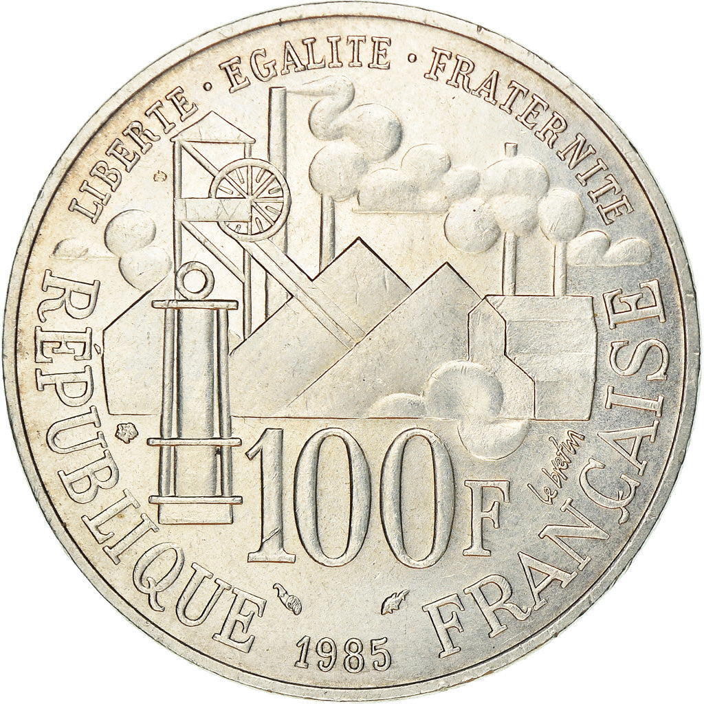 Munten, Frankrijk, Germinal, 100 Francs, 1988, ZF+, Zilver, KM:957
