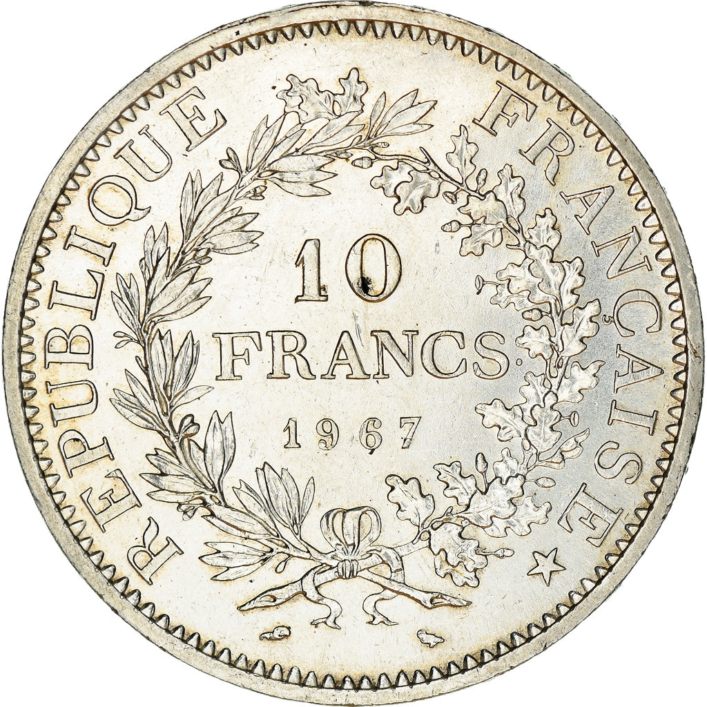 Coin, France, Hercule, 10 Francs, 1967, Paris, MS(60-62), Silver, KM:932
