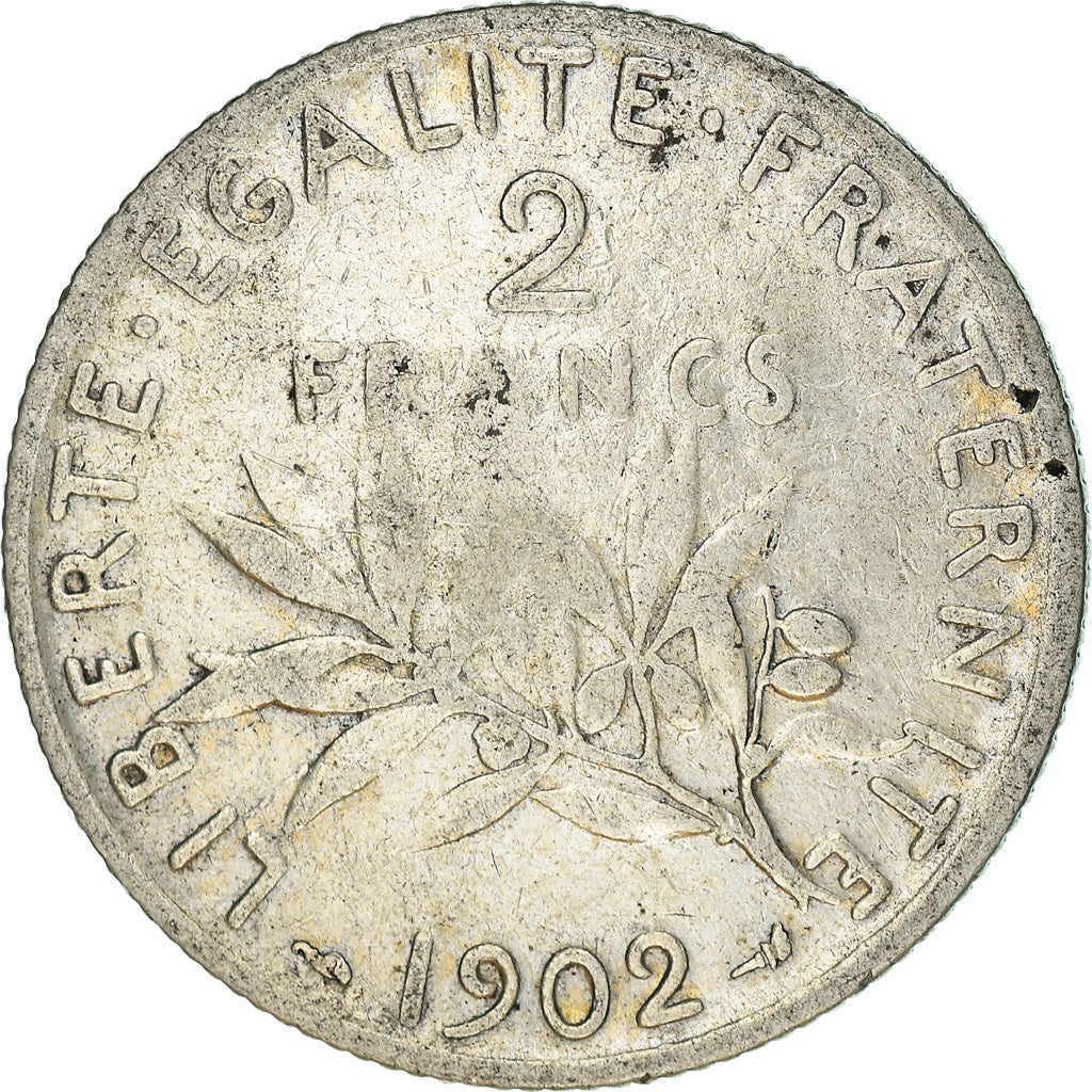 Münze, Frankreich, Semeuse, 2 Francs, 1902, Paris, S+, Silber, KM:845.1
