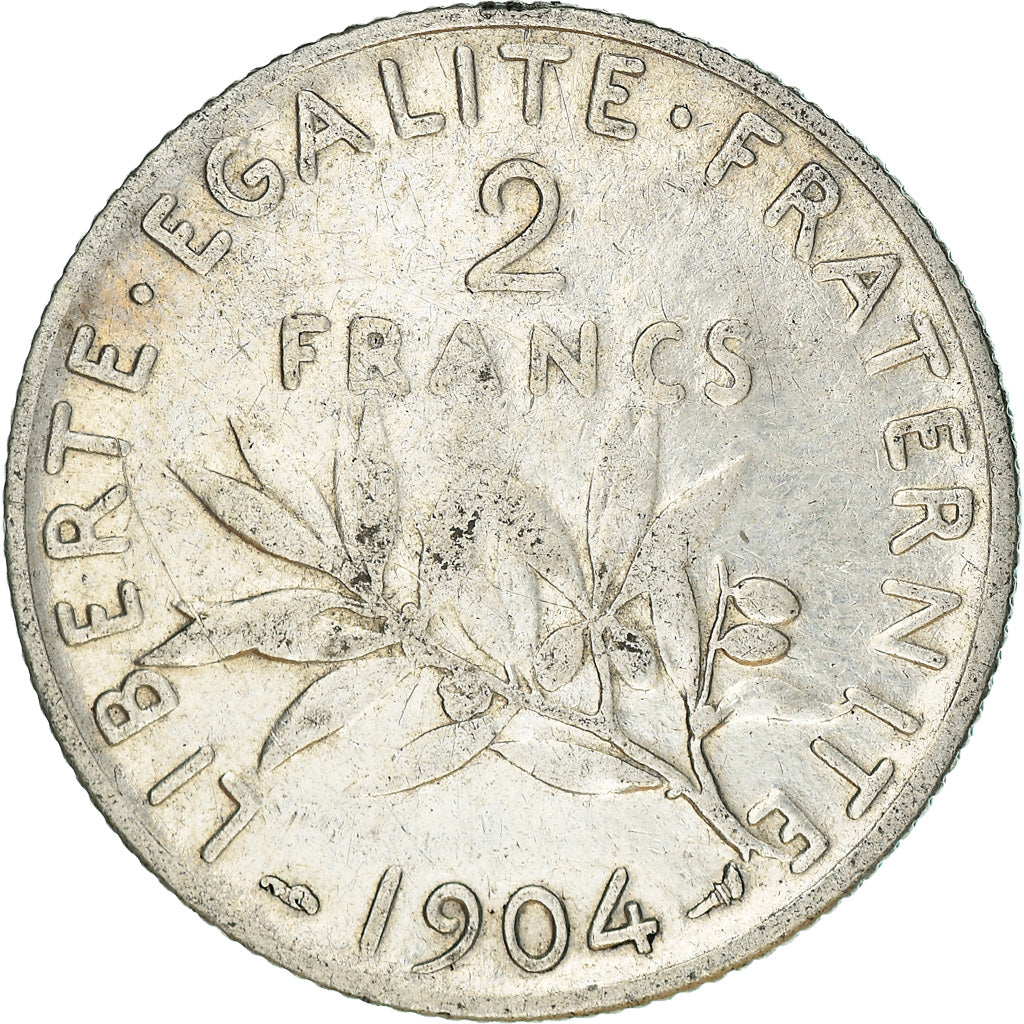 Coin, France, Semeuse, 2 Francs, 1904, Paris, VF(30-35), Silver, KM:845.1