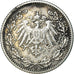 Coin, GERMANY - EMPIRE, 1/2 Mark, 1905, Munich, EF(40-45), Silver, KM:17
