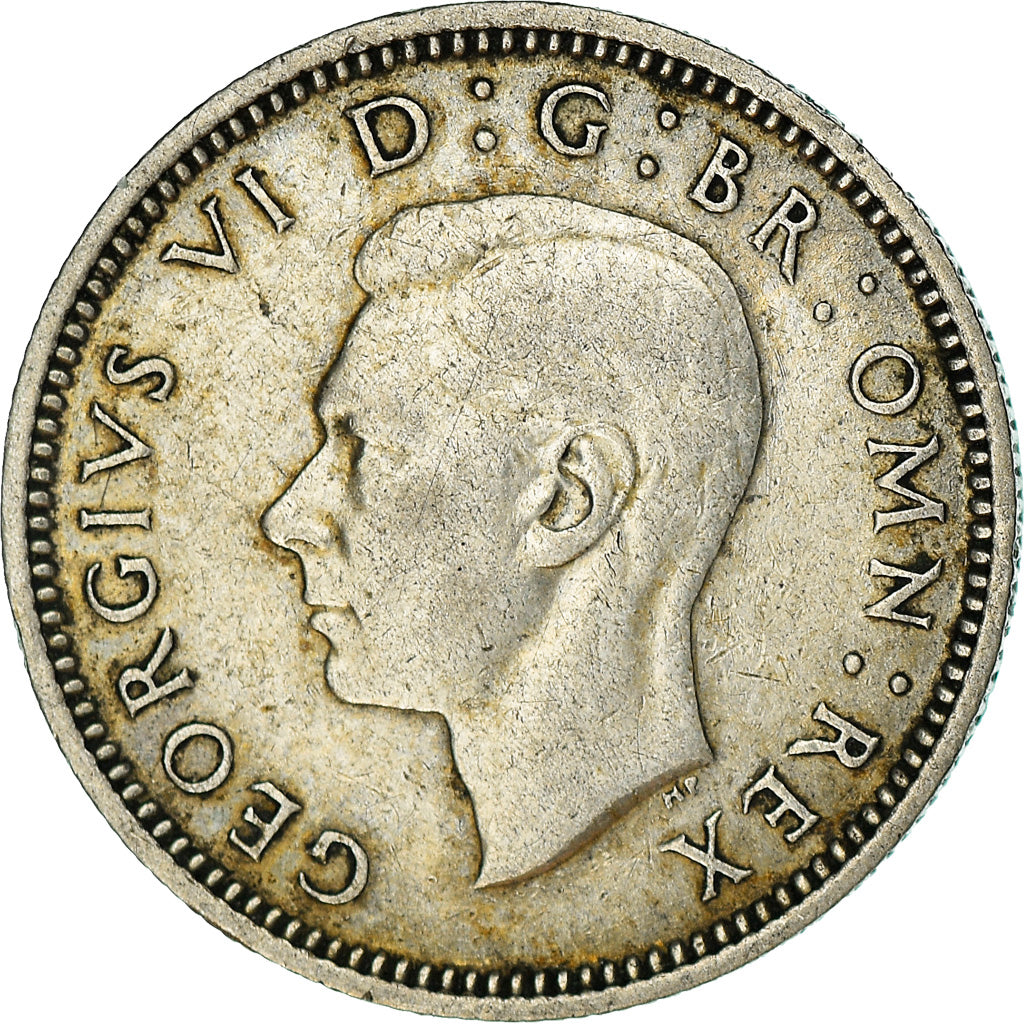 Coin, Great Britain, George VI, 6 Pence, 1941, AU(50-53), Silver, KM:852