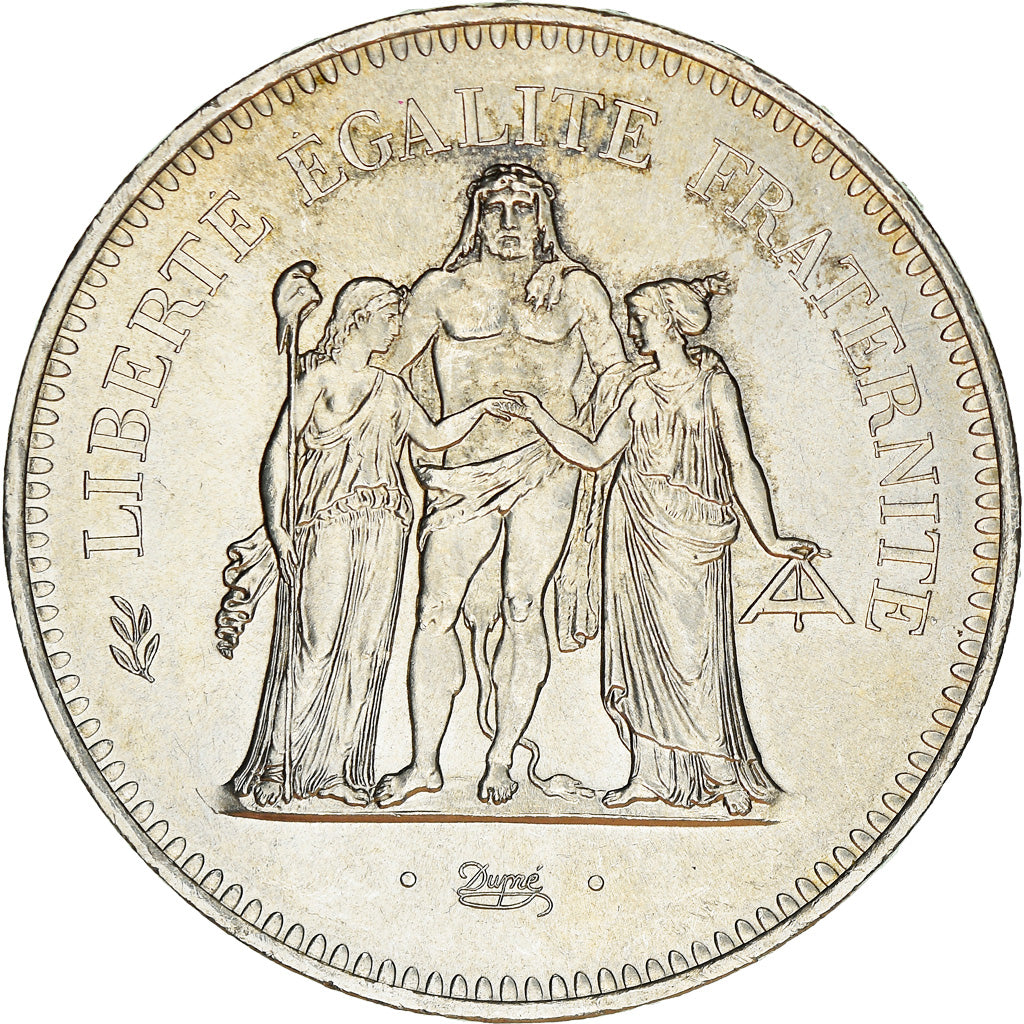 Coin, France, Hercule, 50 Francs, 1977, Paris, AU(50-53), Silver, KM:941.1