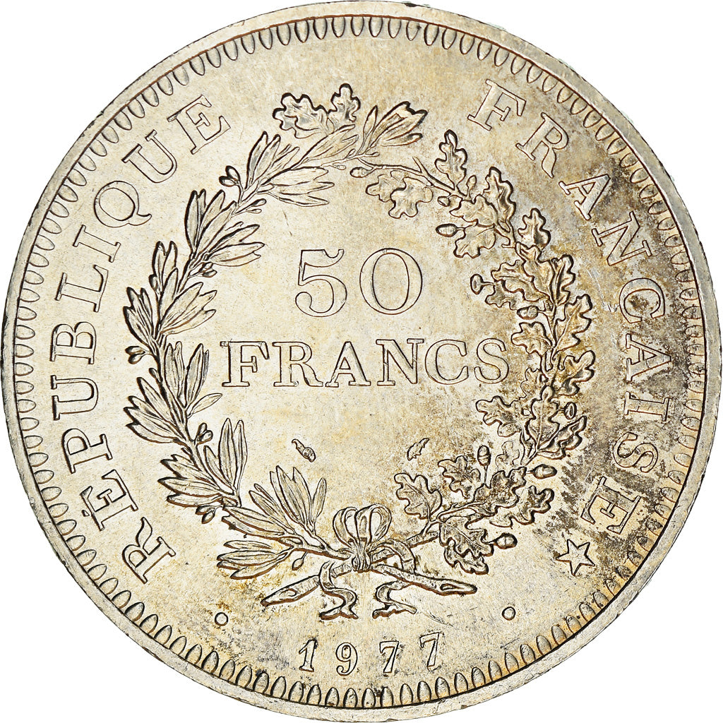 Coin, France, Hercule, 50 Francs, 1977, Paris, AU(50-53), Silver, KM:941.1