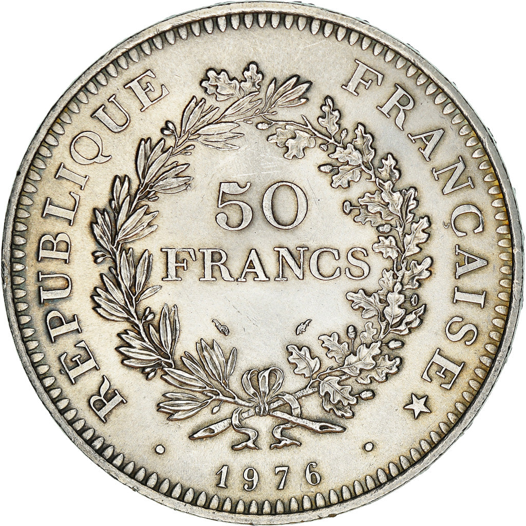 Coin, France, Hercule, 50 Francs, 1976, Paris, AU(55-58), Silver, KM:941.1