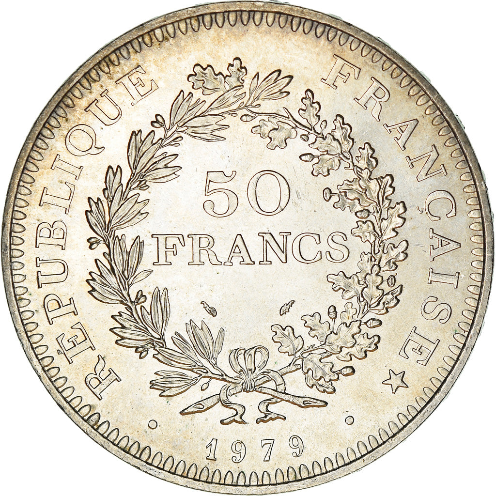 Moneta, Francia, Hercule, 50 Francs, 1979, Paris, SPL-, Argento, KM:941.1