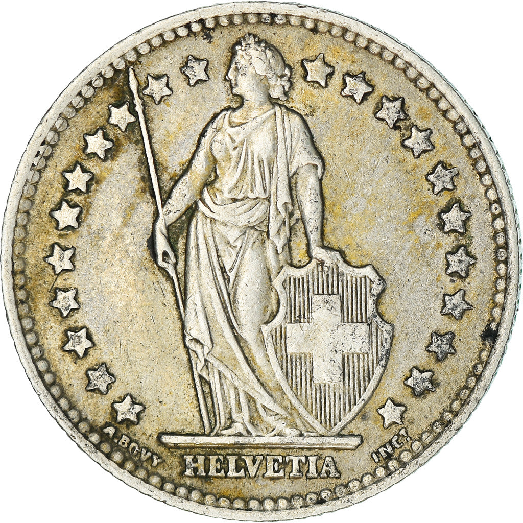 Coin, Switzerland, Franc, 1945, Bern, AU(50-53), Silver, KM:24