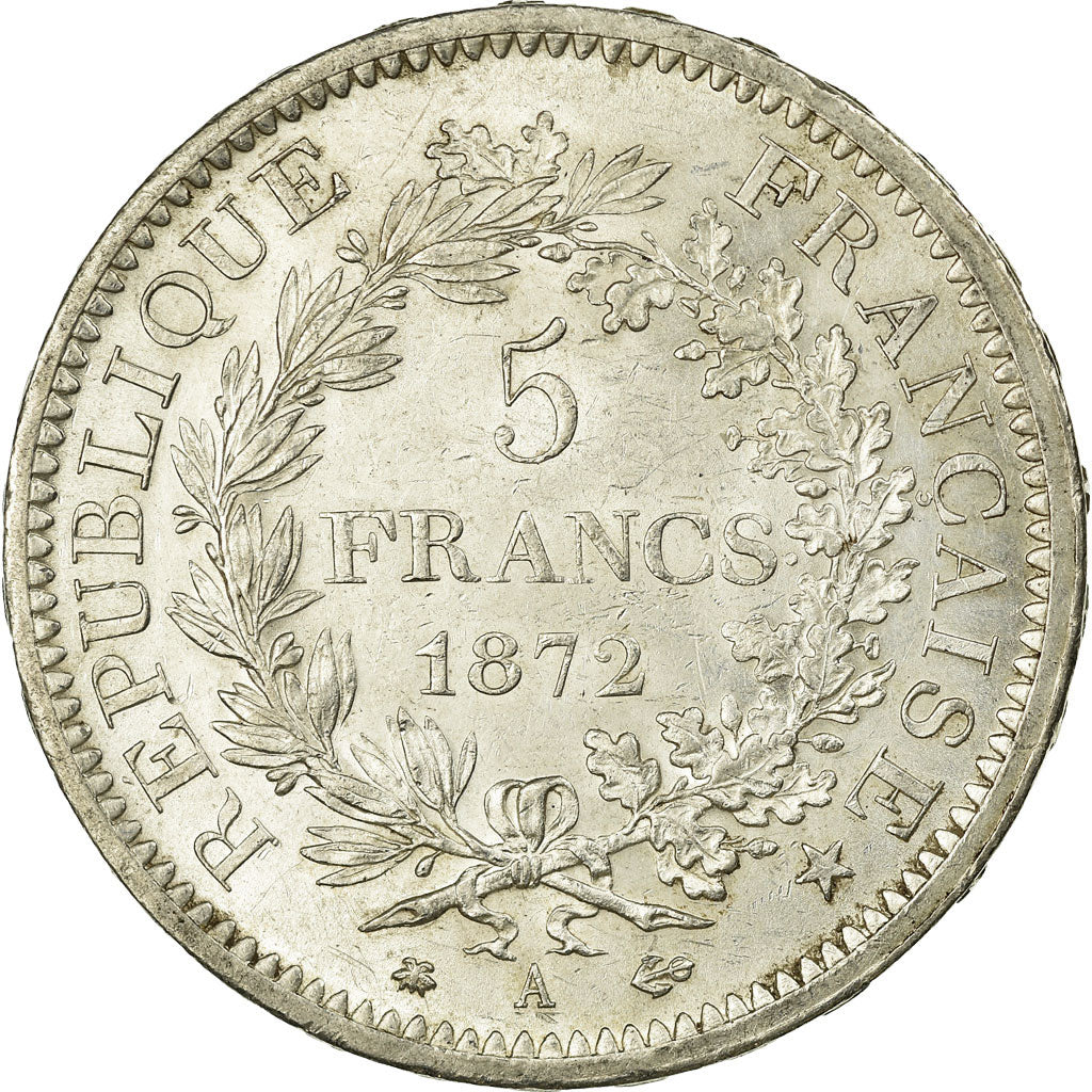 Coin, France, Hercule, 5 Francs, 1872, Paris, AU(50-53), Silver, KM:820.1