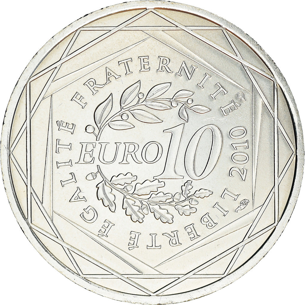 Francia, 10 Euro, 2010, Paris, SC, Plata, KM:1657