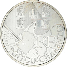 Francia, 10 Euro, Poitou-Charentes, 2010, Paris, FDC, Argento, KM:1667