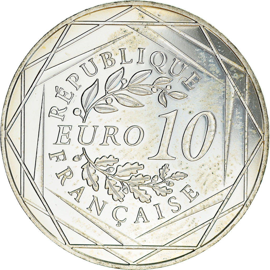 France, 10 Euro, Coq, 2015, Paris, MS(64), Silver