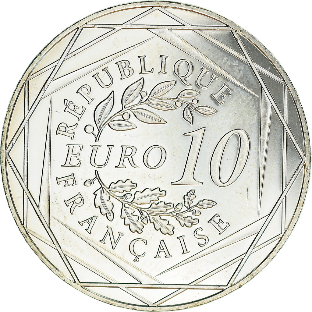 France, 10 Euro, Coq, 2015, Paris, MS(64), Silver