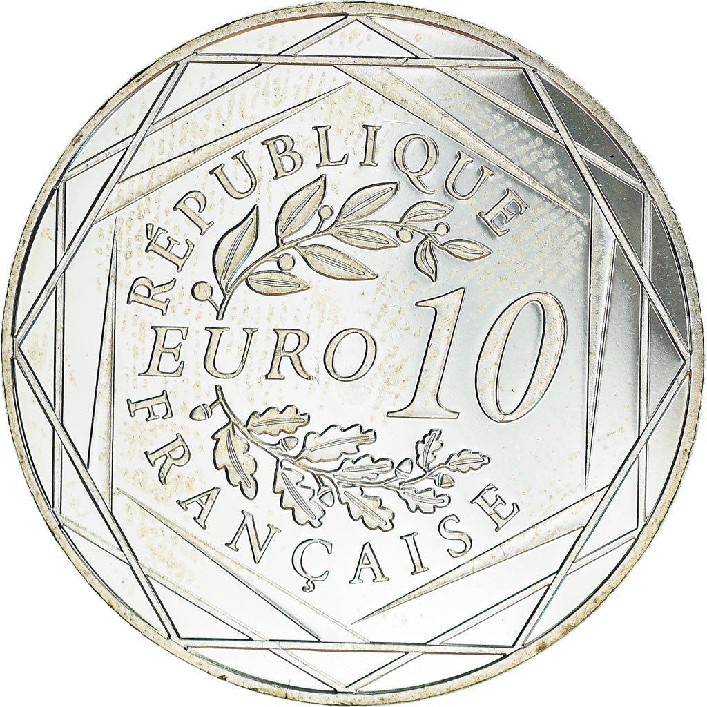 France, 10 Euro, Coq, 2015, Paris, MS(64), Silver