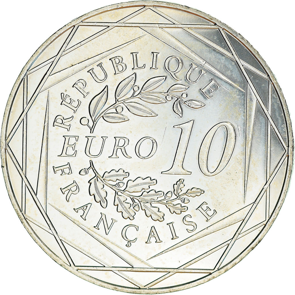France, 10 Euro, Coq, 2015, Paris, MS(64), Silver