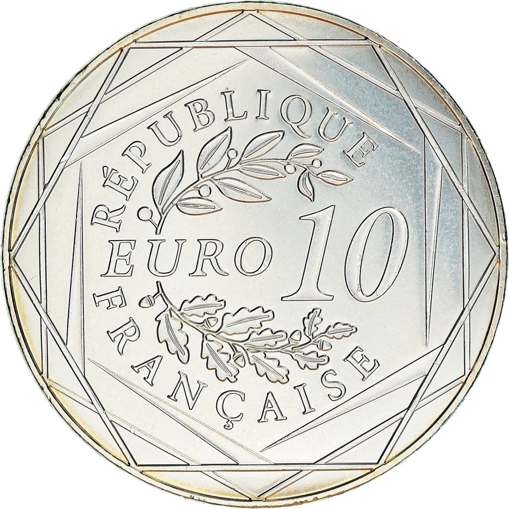 France, Monnaie de Paris, 10 Euro, Coq, 2016, Paris, MS(63), Silver