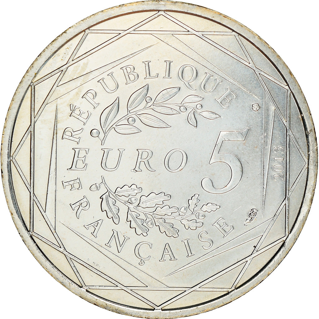 França, 5 Euro, Egalité, 2013, MS(64), Prata