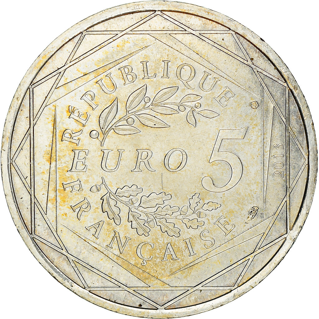 França, 5 Euro, Liberté, 2013, Paris, MS(63), Prata