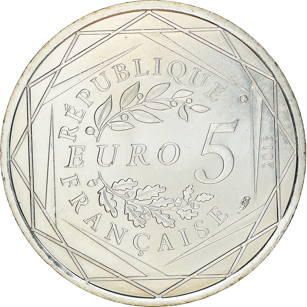 France, 5 Euro, Liberté, 2013, Paris, MS(64), Silver