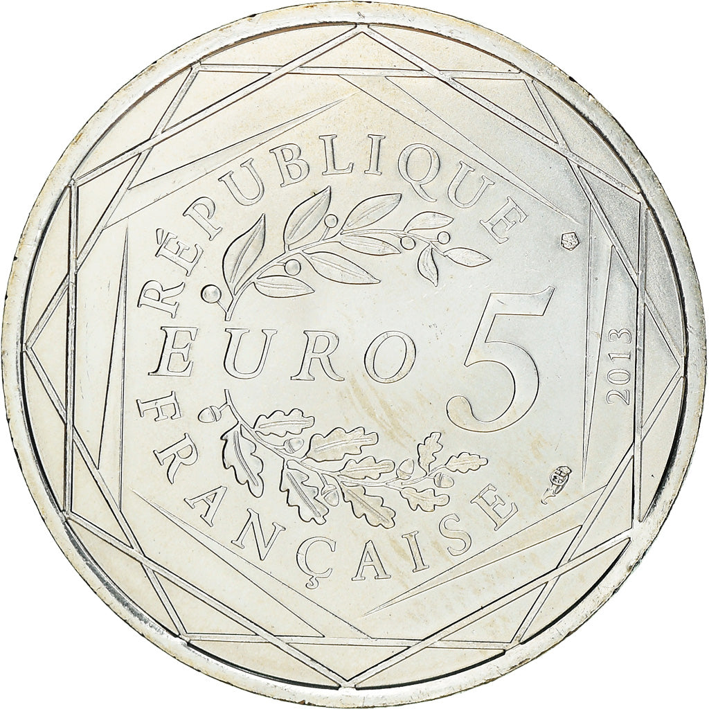 France, 5 Euro, Liberté, 2013, Paris, MS(64), Silver