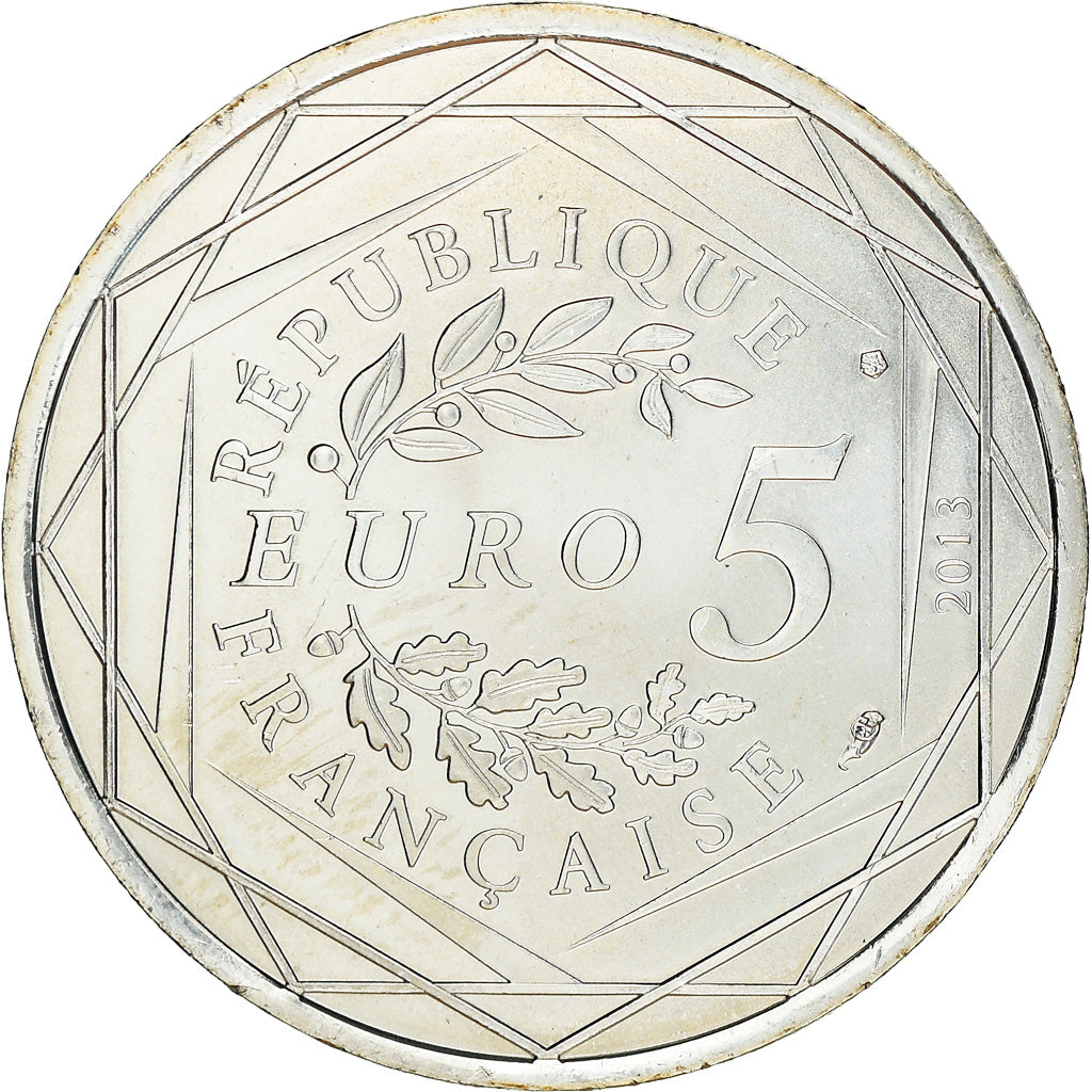 Francja, 5 Euro, Liberté, 2013, Paris, MS(64), Srebro