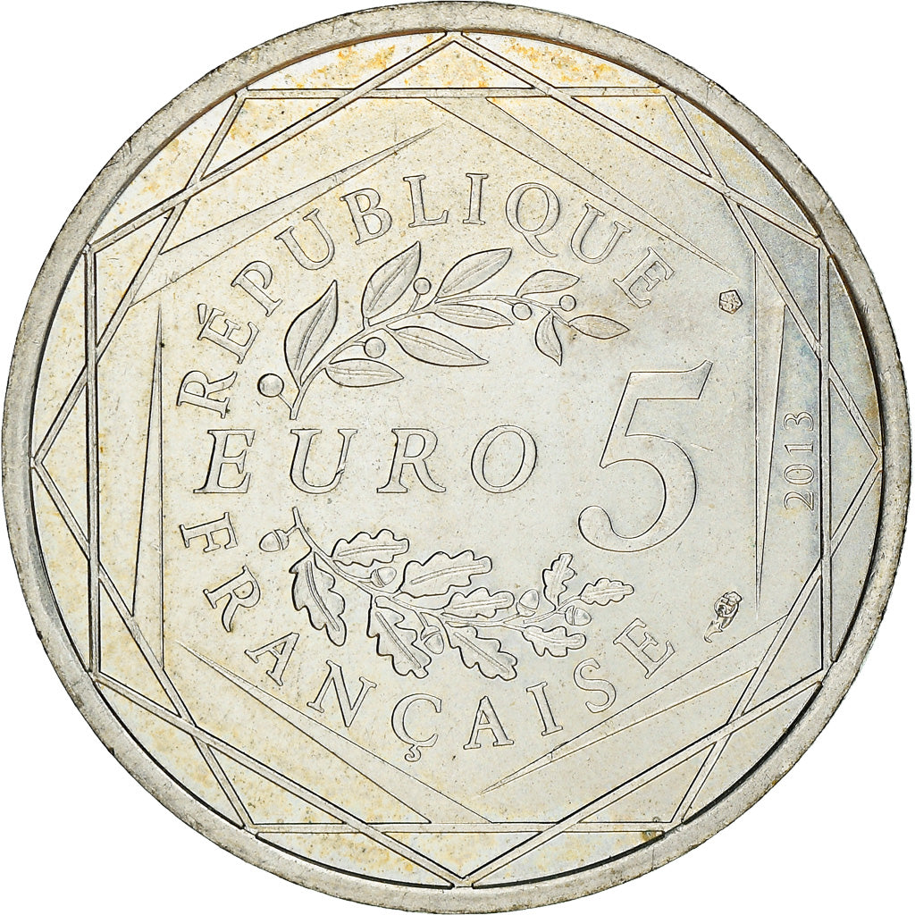 França, 5 Euro, Egalité, 2013, MS(63), Prata