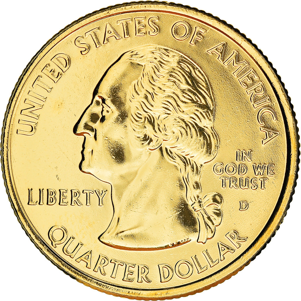 Coin, United States, Montana, Quarter, 2007, U.S. Mint, Denver, golden