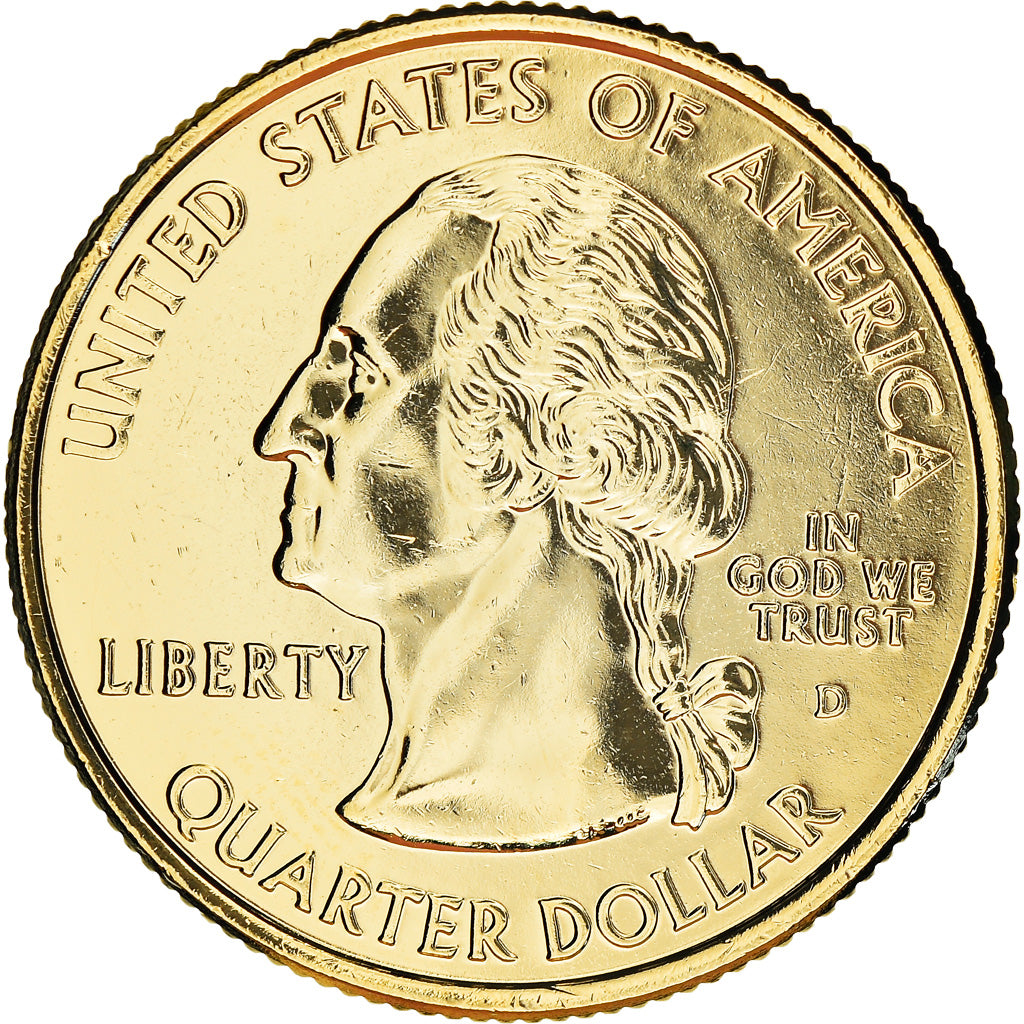 Coin, United States, Utah, Quarter, 2007, U.S. Mint, Denver, golden, MS(65-70)