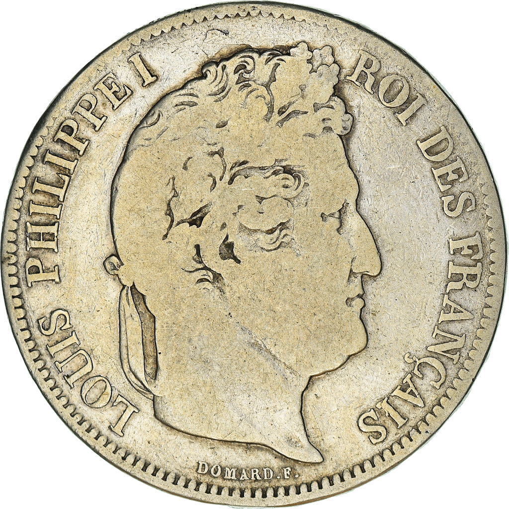 Moneta, Francja, Louis-Philippe, 5 Francs, 1834, Marseille, VF(20-25), Srebro