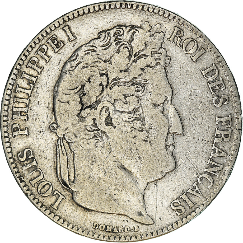 Moneta, Francja, Louis-Philippe, 5 Francs, 1834, Rouen, VF(20-25), Srebro