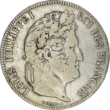Coin, France, Louis-Philippe, 5 Francs, 1834, Rouen, VF(20-25), Silver