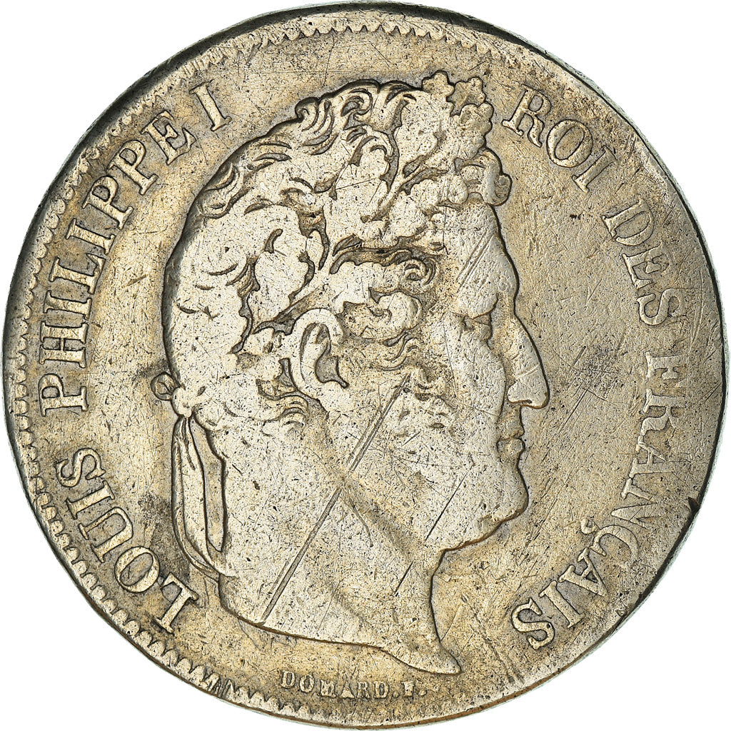 Moneta, Francja, Louis-Philippe, 5 Francs, 1834, Perpignan, VF(20-25), Srebro